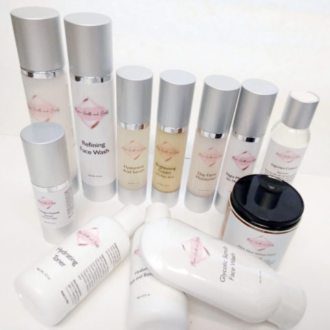 Madre Waxing Boutique skincare collection including moisturizer, toner, and face wash in Centennial, Colorado